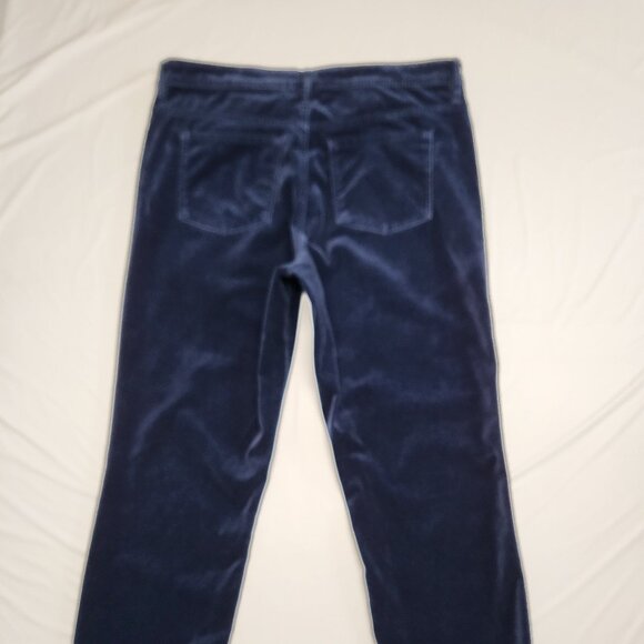 Well Worn Velvet Pants Womens 12/32 ( Fit 34 X 28 ) Tapered Pockets Navy Blue - Picture 10 of 16